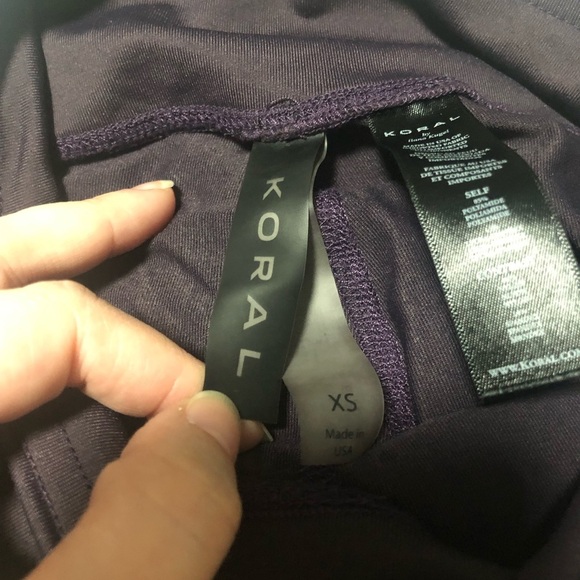 Koral Forge High Rise Legging in Dark Plum and Black - Picture 3 of 7